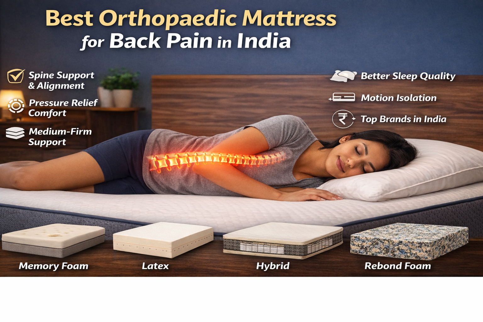 Best Orthopaedic Mattress for Back Pain in India